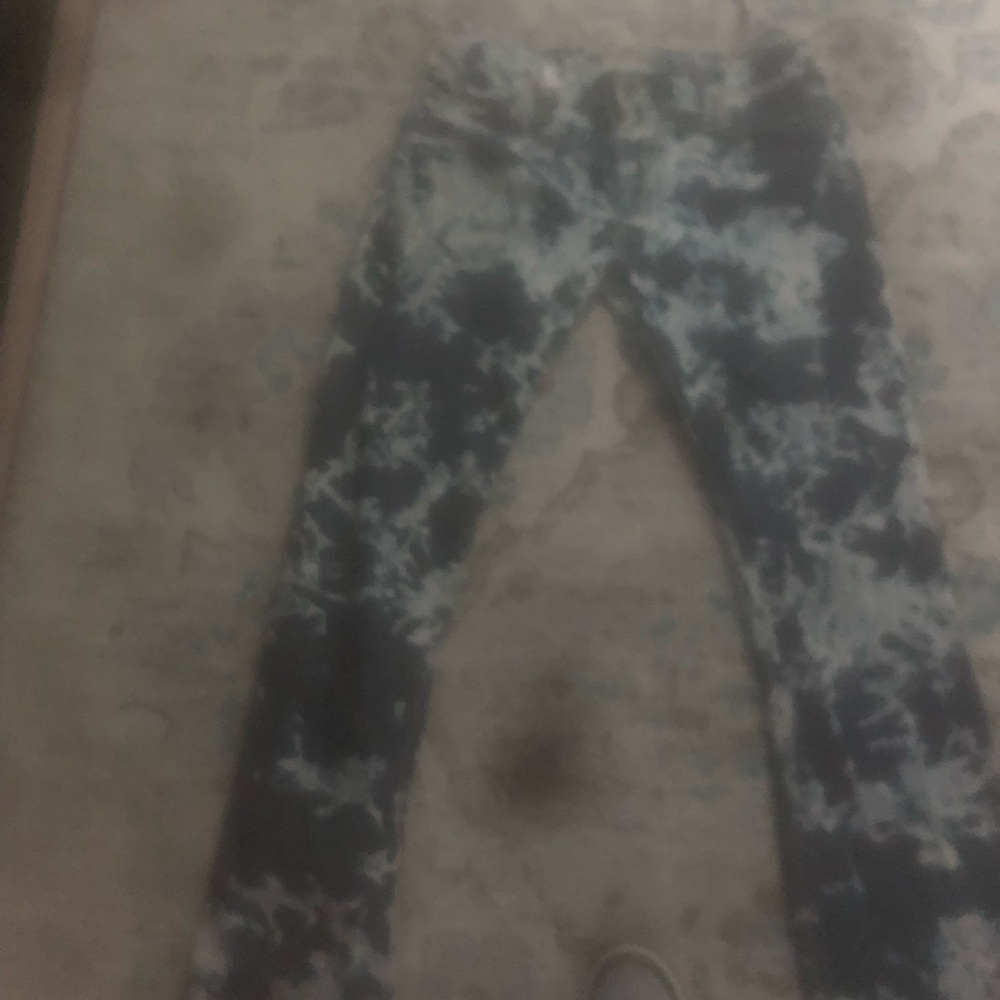 Robin's Jean Men's Blue and White Tie-Dye Relaxed Jeans  see